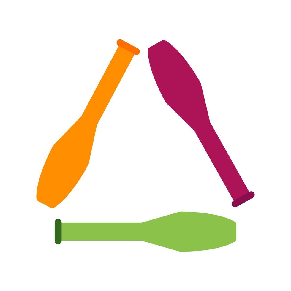 Sticks Flat Multicolor Icon vector
