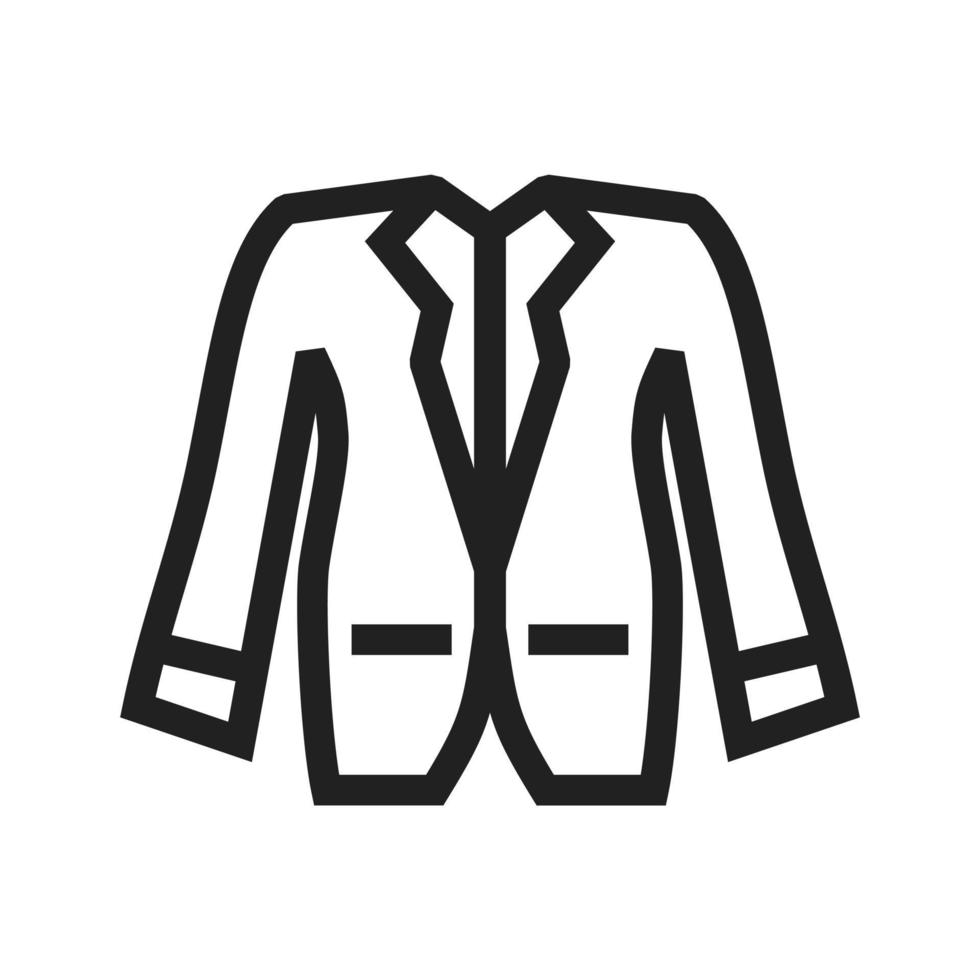 icono de línea de chaqueta con estilo vector