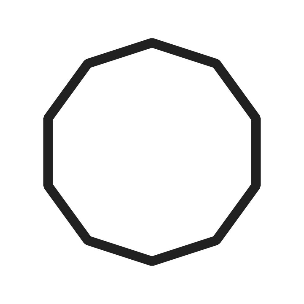 Decagon Line Icon vector