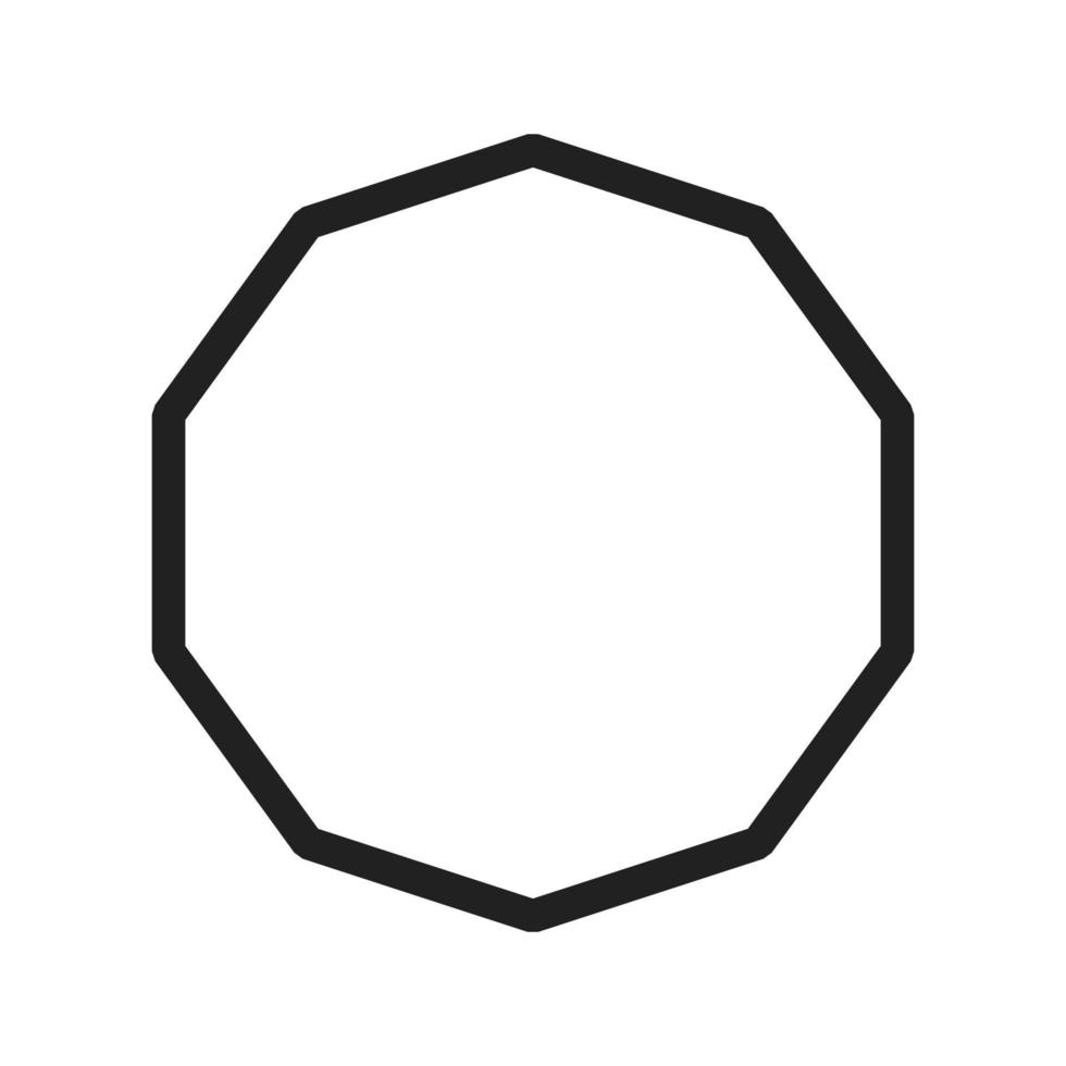 Decagon Line Icon vector