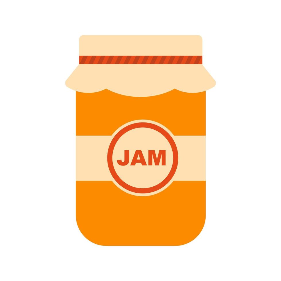 Jam Bottle Flat Multicolor Icon vector