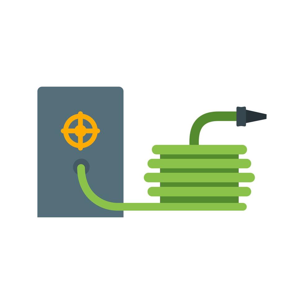 Water Hose Flat Multicolor Icon vector