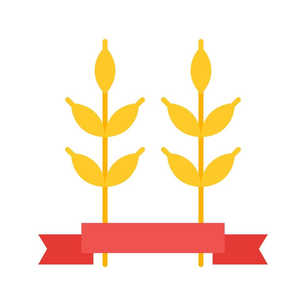 Wheat Flat Multicolor Icon vector