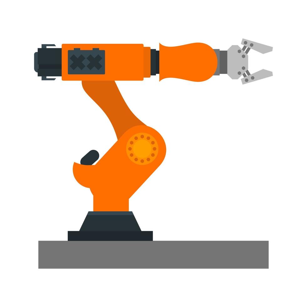 Industrial Robot II Flat Multicolor Icon vector