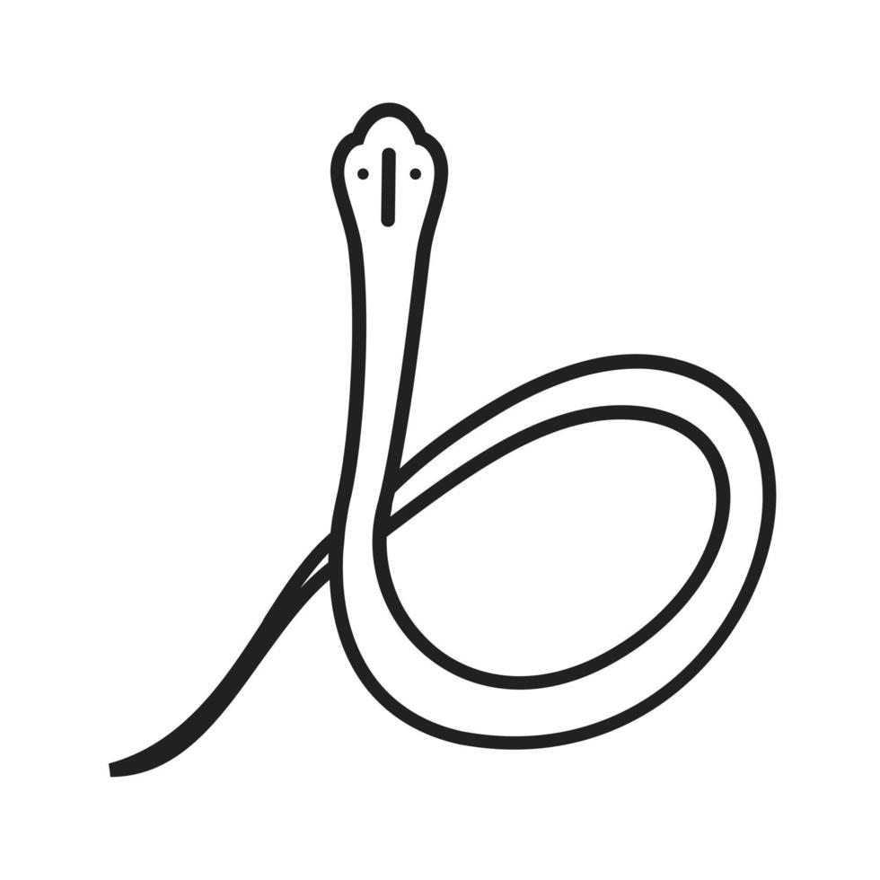 icono de línea de serpiente vector