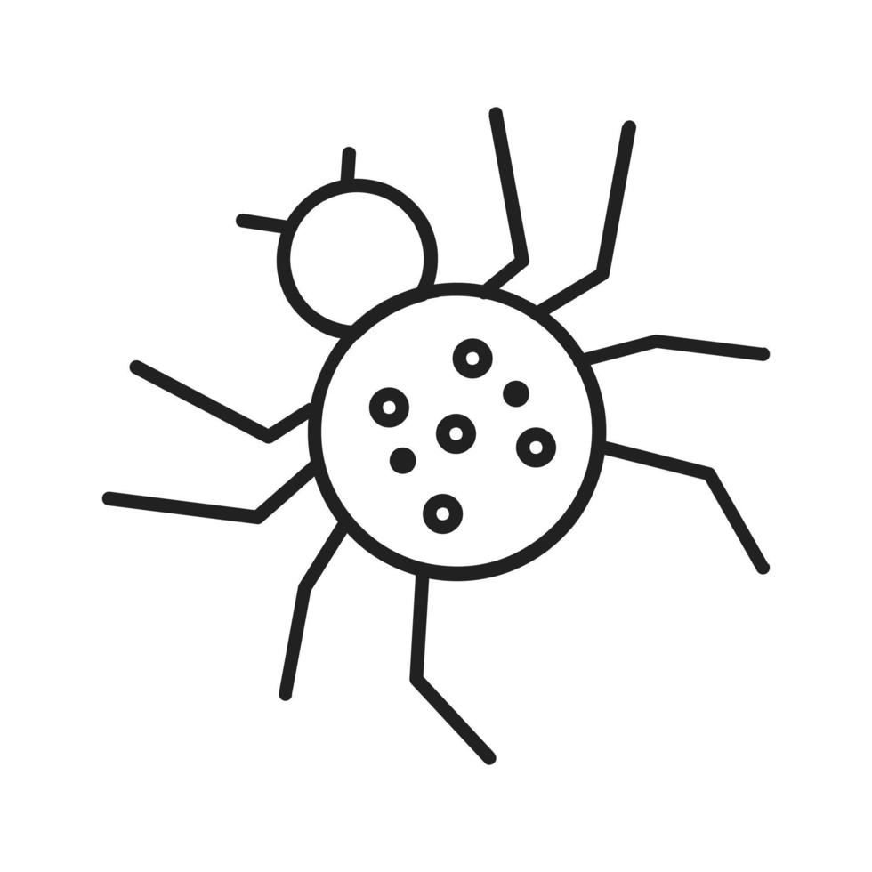 icono de línea de araña vector