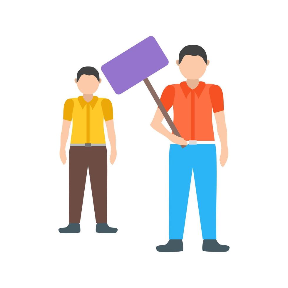 Protest Flat Multicolor Icon vector