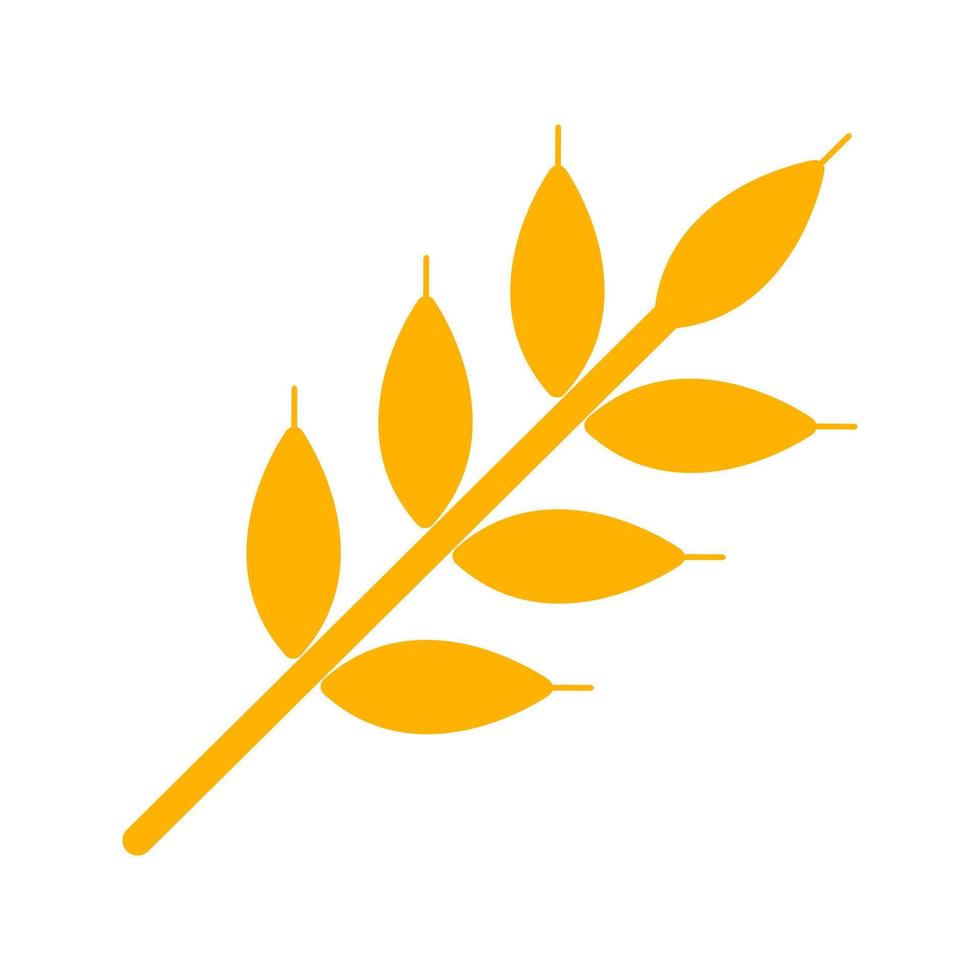 Wheat Flat Multicolor Icon vector