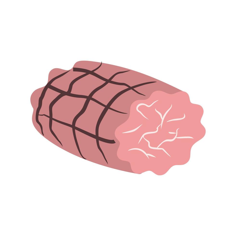 Smoked Ham Flat Multicolor Icon vector