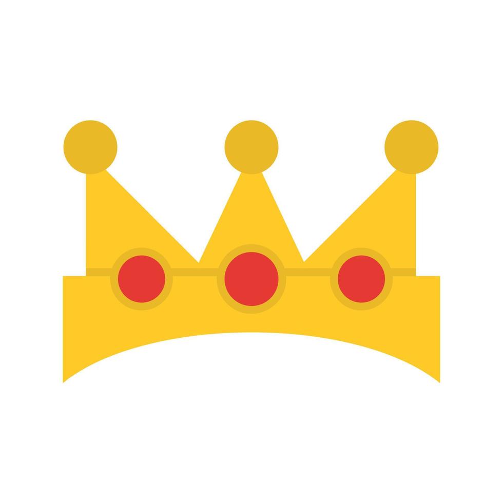 King Crown Flat Multicolor Icon vector