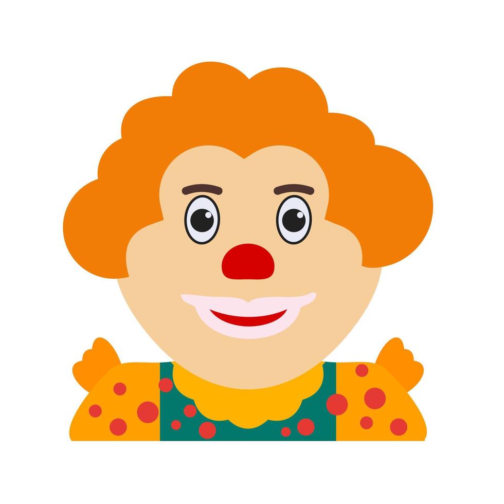 payaso plano icono multicolor vector