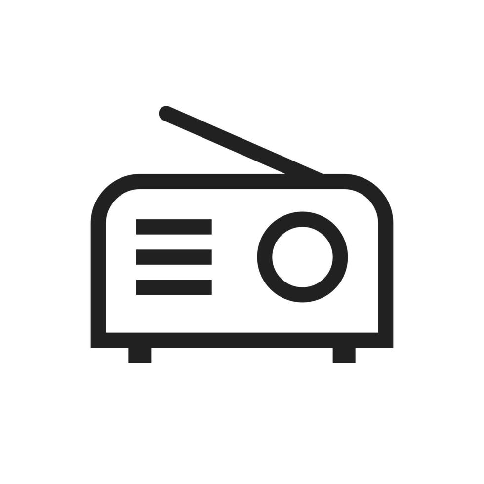 Radio Line Icon vector