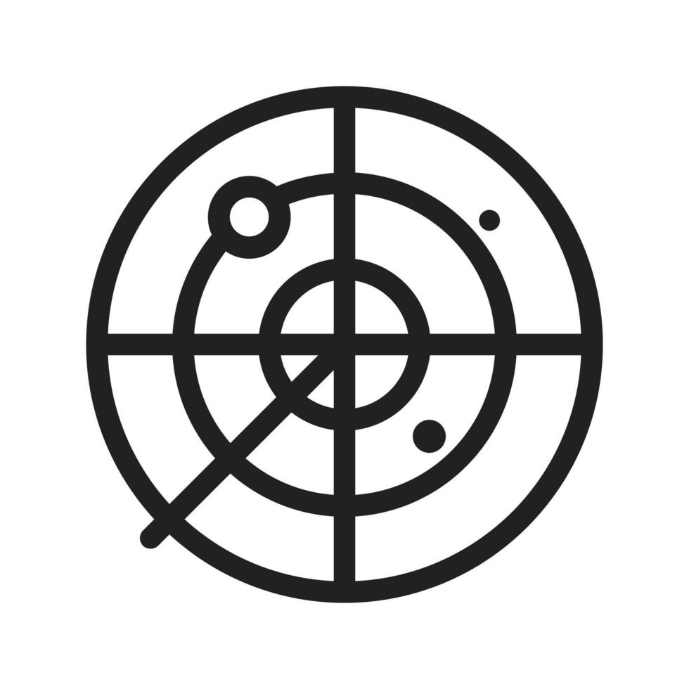 Radar Line Icon vector