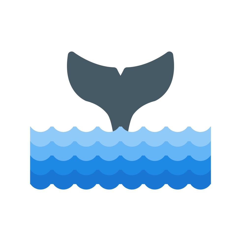 Oceans Flat Multicolor Icon vector