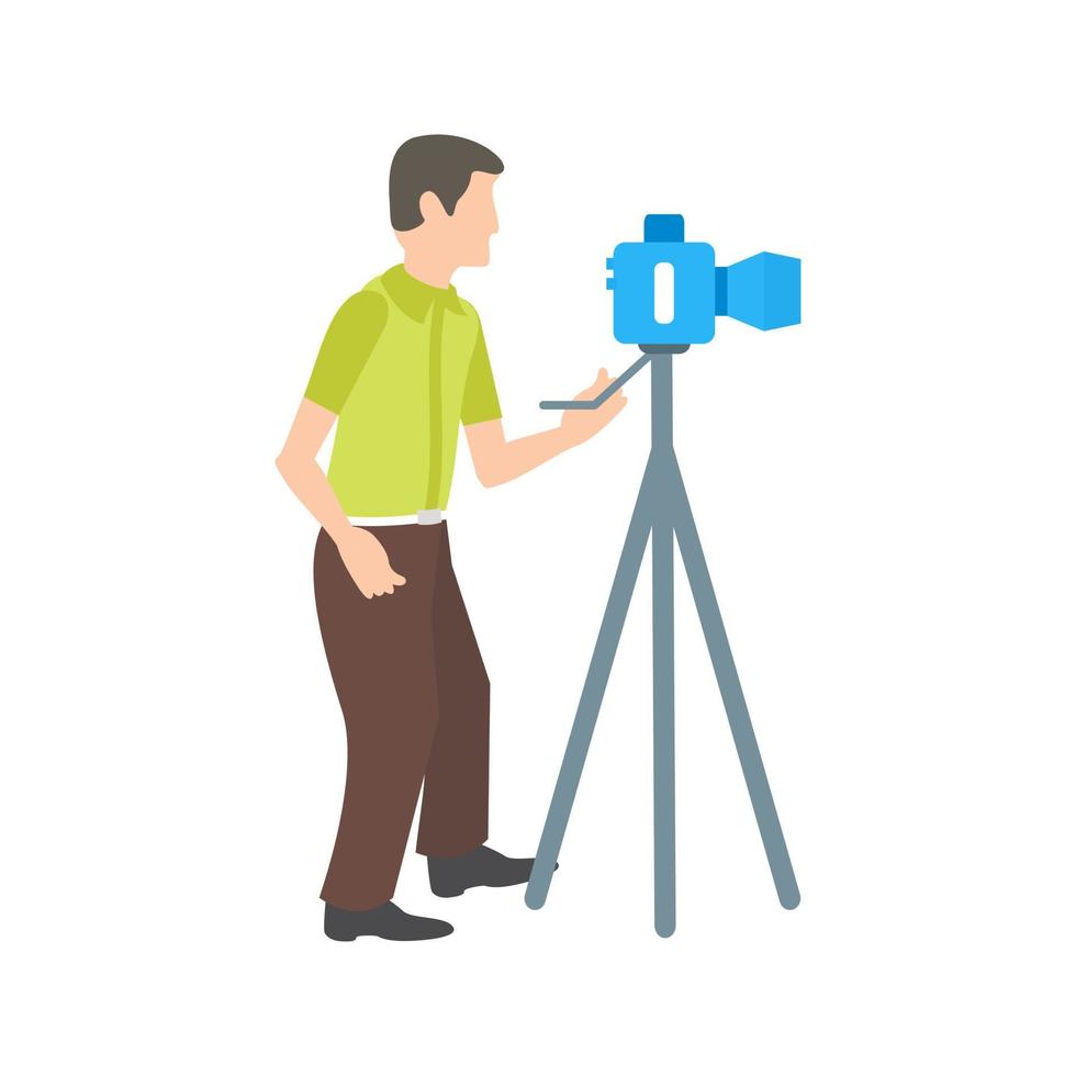 Photographing Flat Multicolor Icon vector