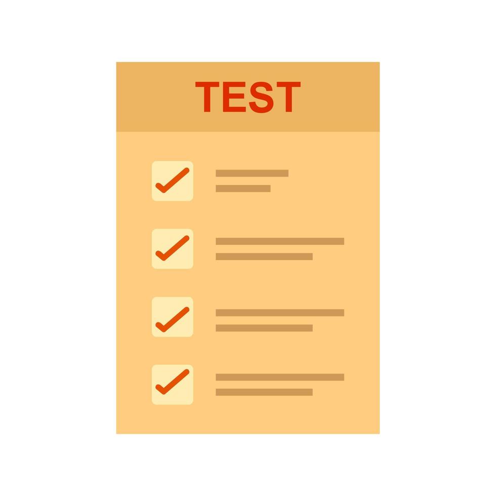 Online Test Flat Multicolor Icon vector