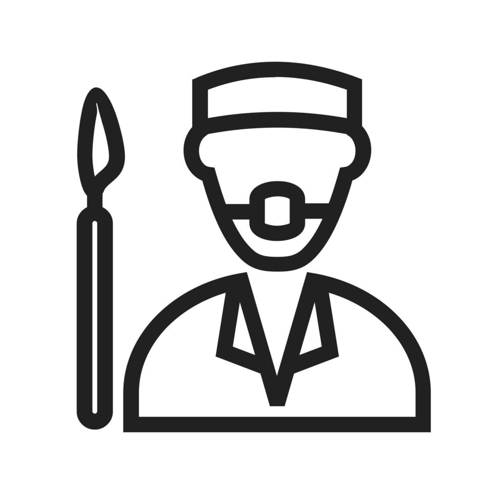 Surgeon Line Icon vector