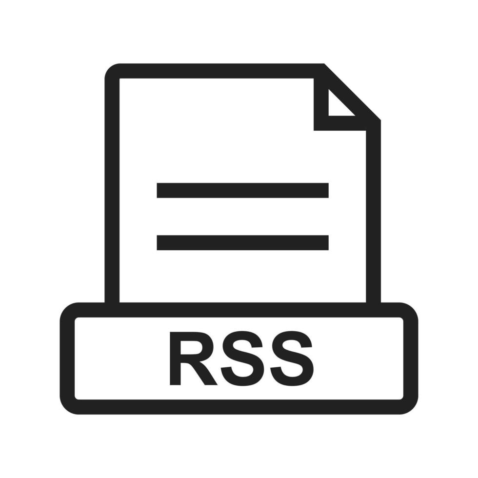 icono de línea rss vector