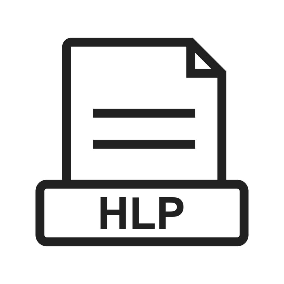 HLP Line Icon vector