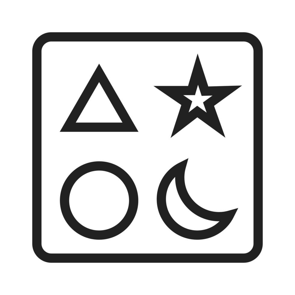 Blocks III Line Icon vector