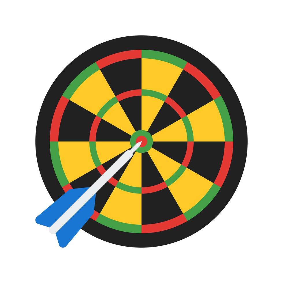 Darts Game Flat Multicolor Icon vector