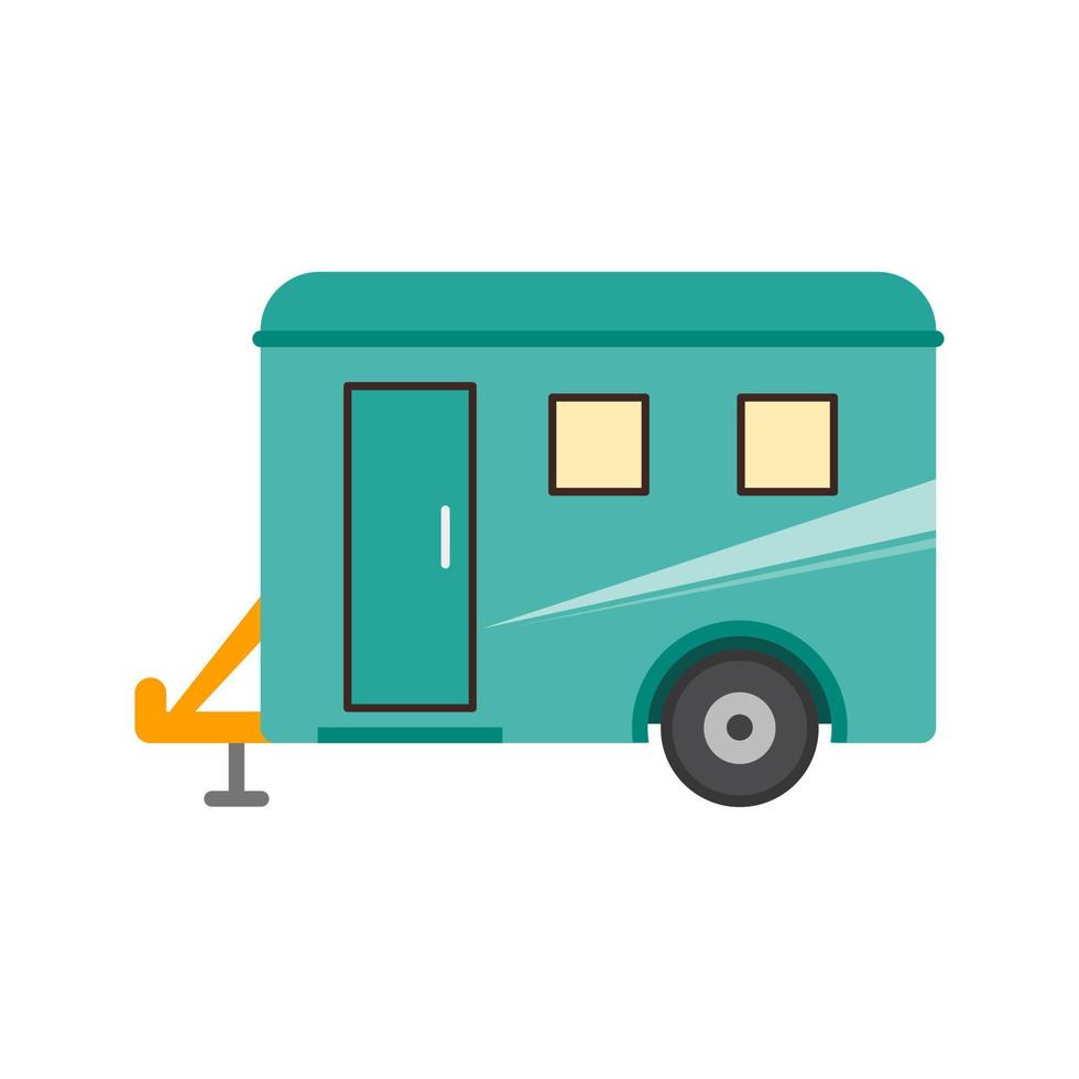 Trailer Flat Multicolor Icon vector