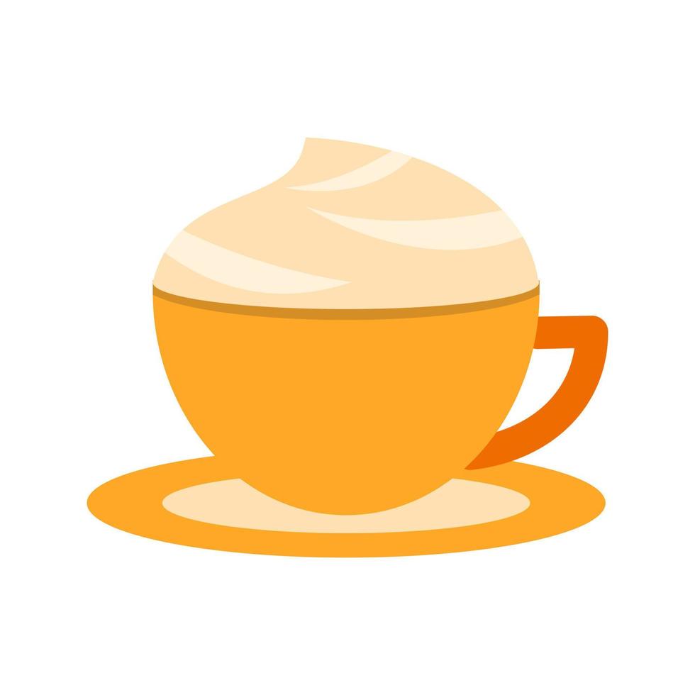Creamy Coffee Flat Multicolor Icon vector
