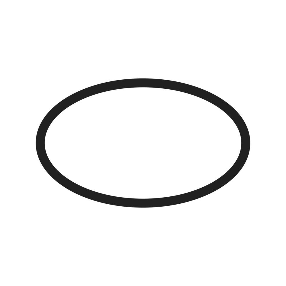 Oval Line Icon vector