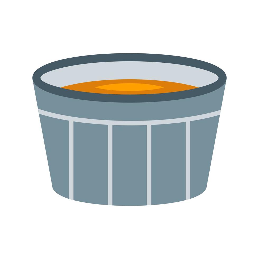 Creme Brulee Flat Multicolor Icon vector