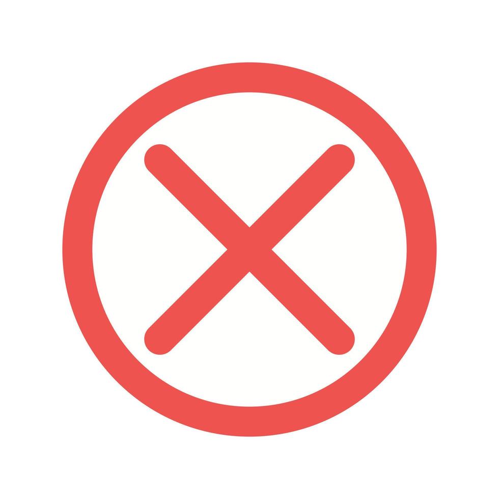 Do Not Cross Flat Multicolor Icon vector