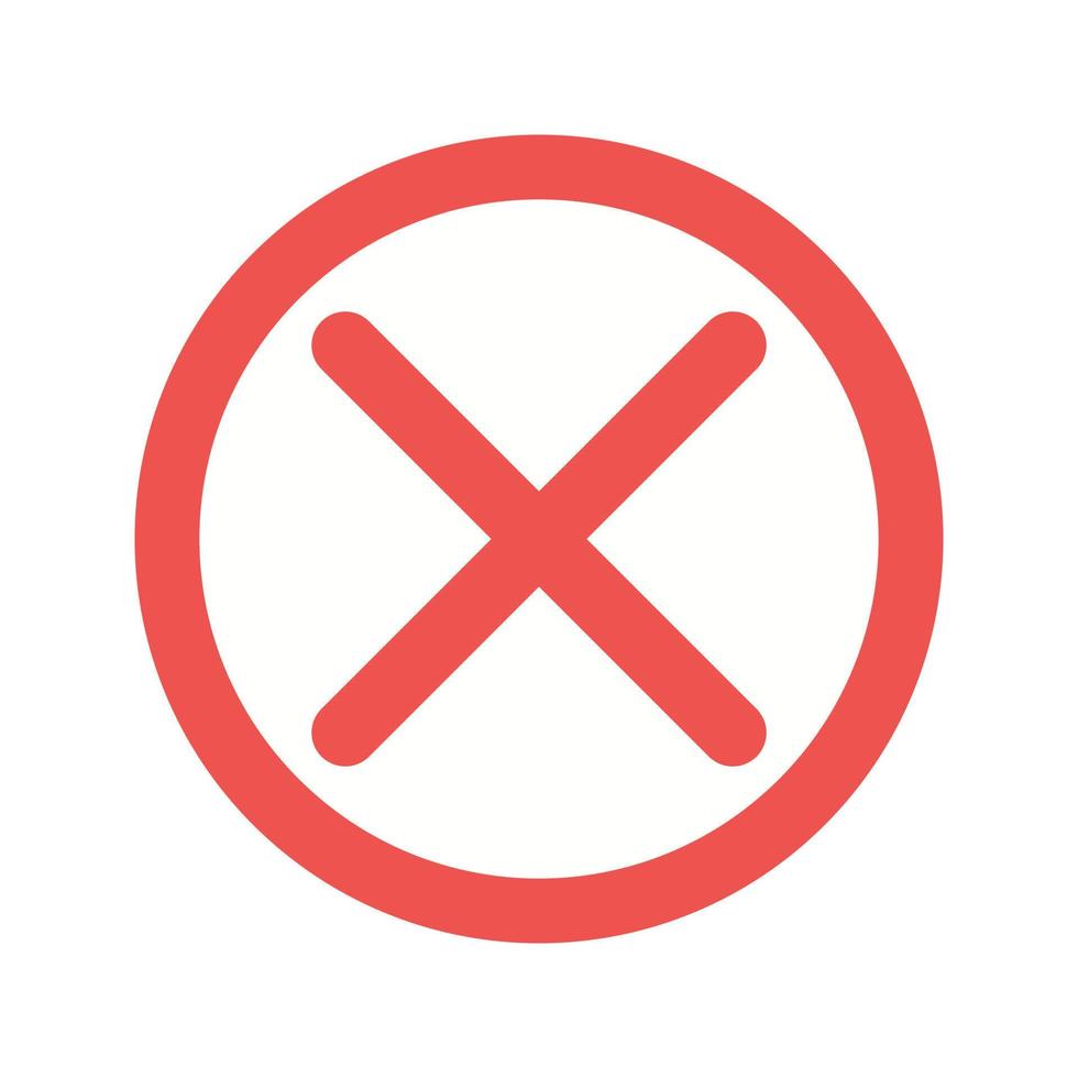 Do Not Cross Flat Multicolor Icon vector