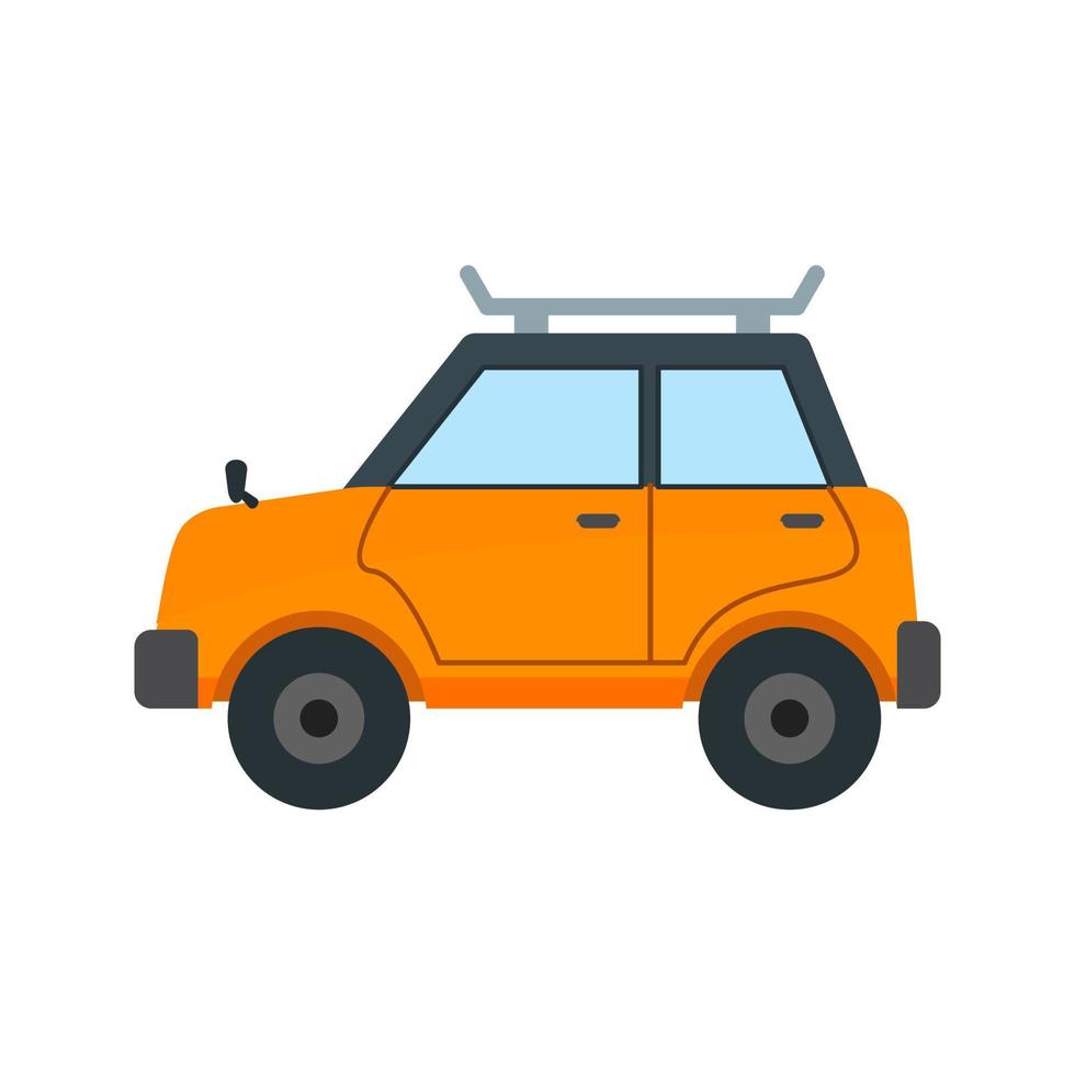 coche, plano, multicolor, icono vector