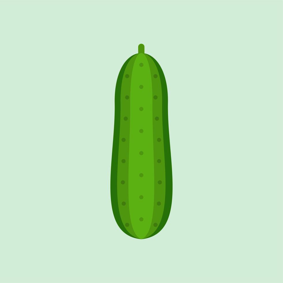 Ilustración de vector de diseño plano de pepino