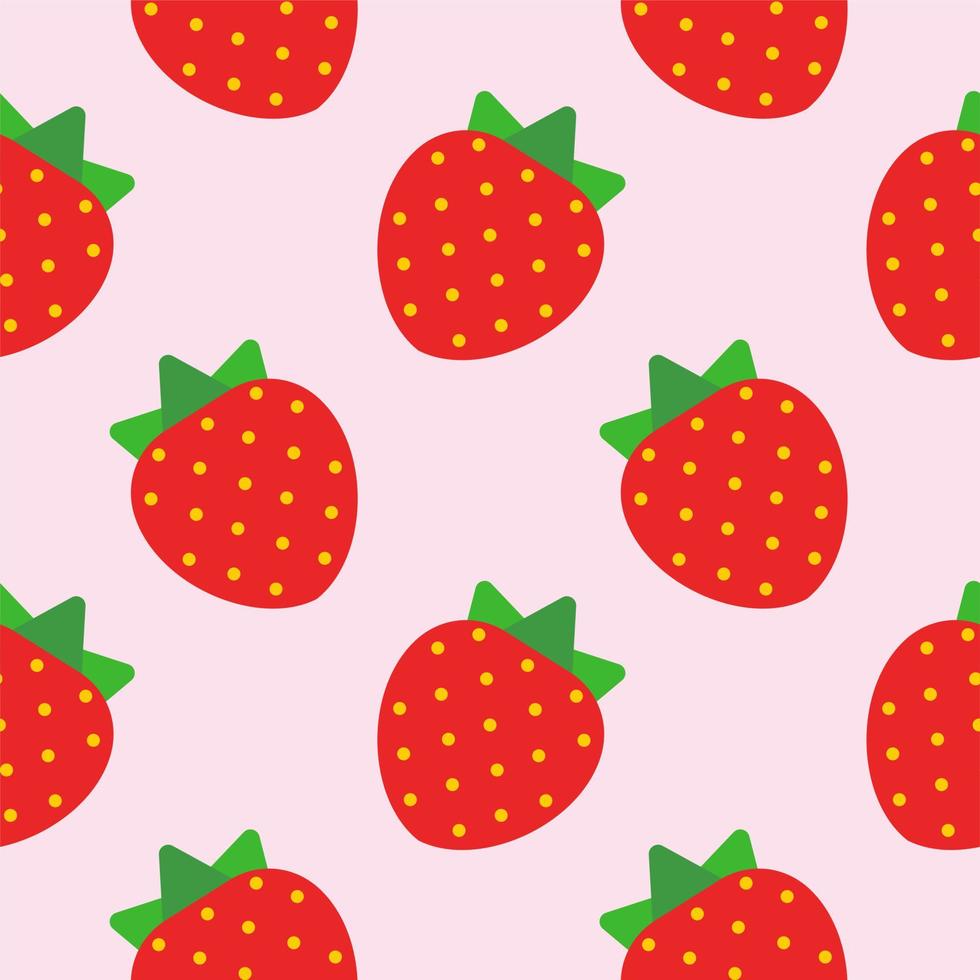 strawberry seamless pattern vector illustration