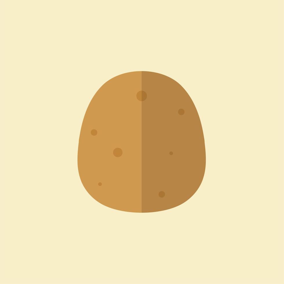 Ilustración de vector de diseño plano de patata