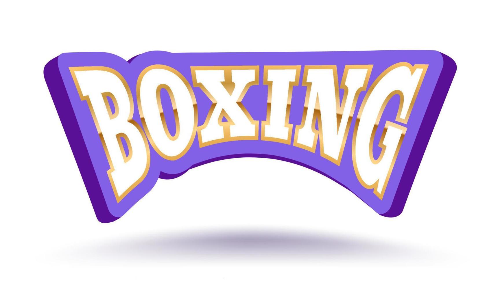 Vector vintage emblem for boxing. Vector logo for boxing club with stars.