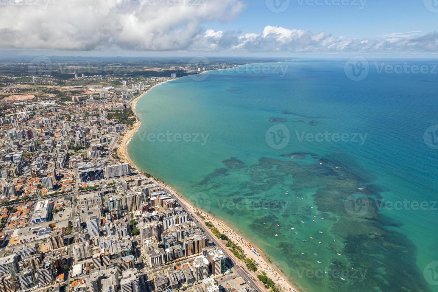 Aerial view of beaches in Maceio, Alagoas, Northeast region of Brazil. photo