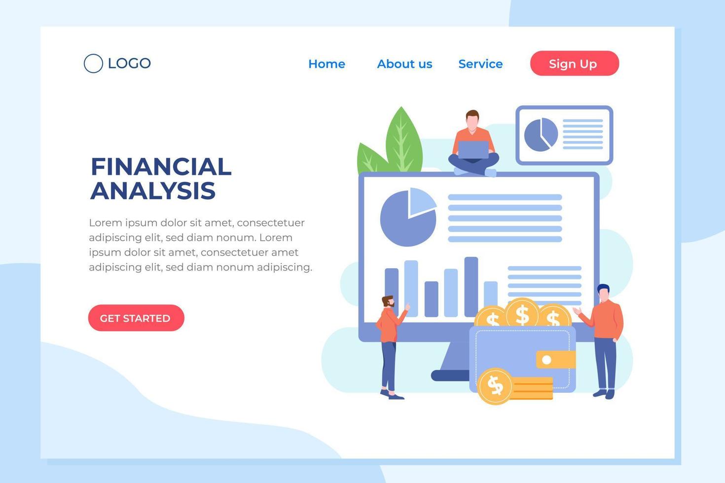 Balance financial value, management and administration concept. Characters, people engineering a plan. Statistic, calculating financial risk graph. Flat isometric characters vector illustration
