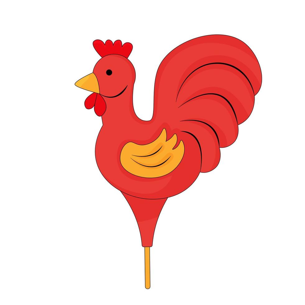 Vector Sugar Candy Cock On A Stick Icon In Flat Style Isolated On White Background