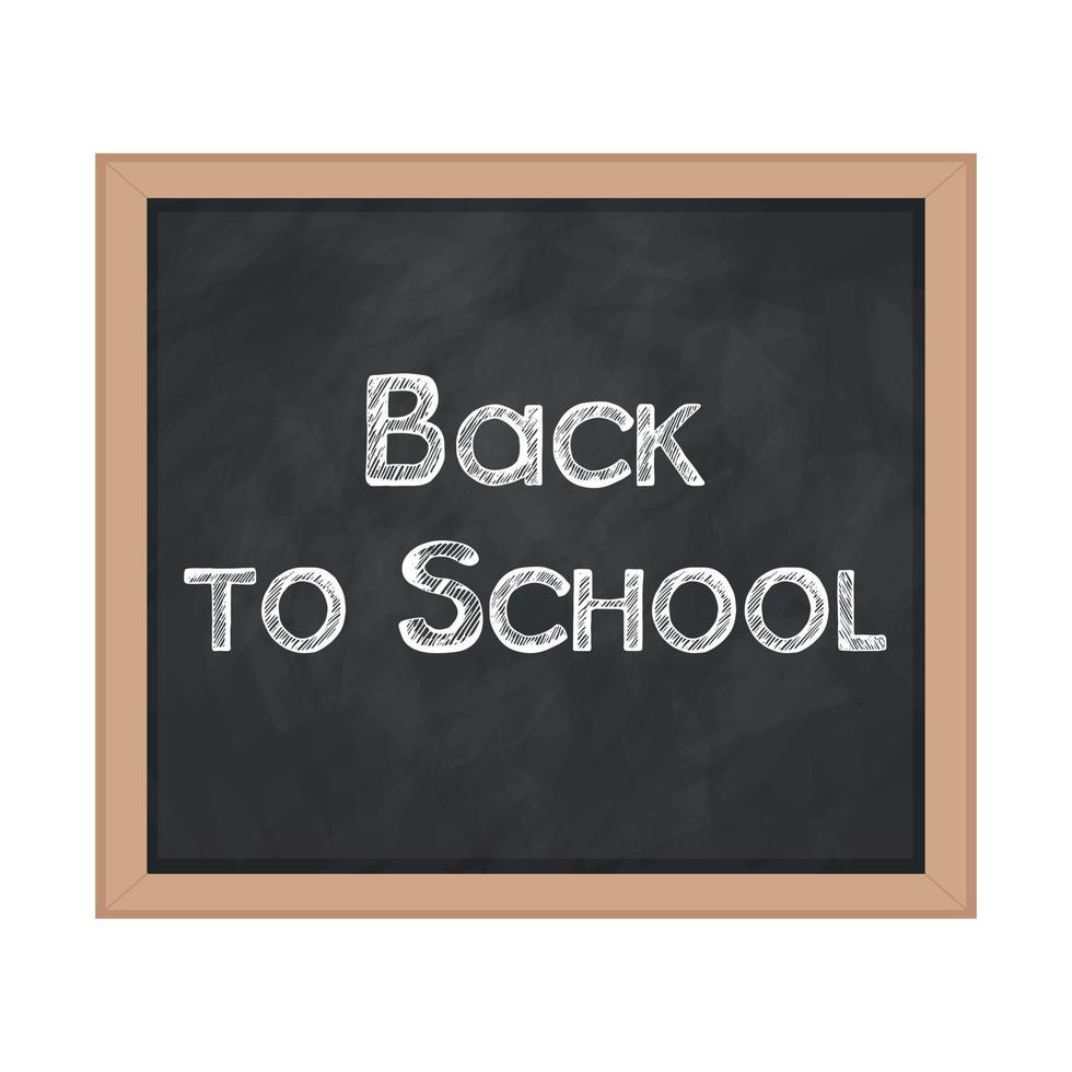 School banner on black chalkboard Back to school vector