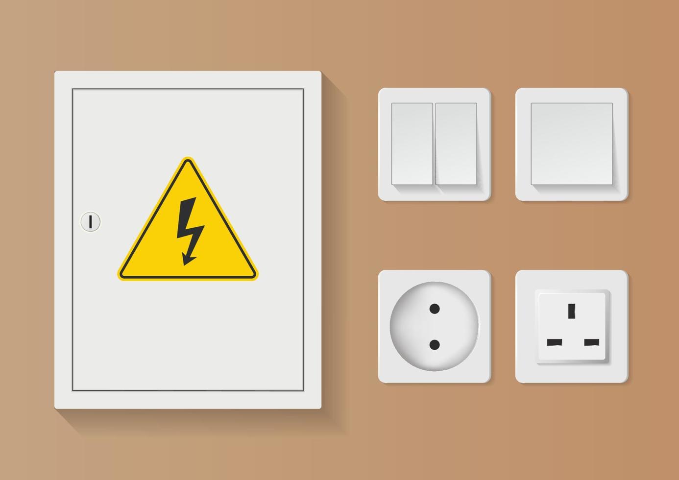 panel de seguridad eléctrica vector