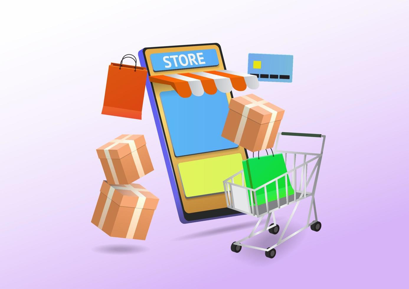 plantillas de sitios web de compras en línea. vector