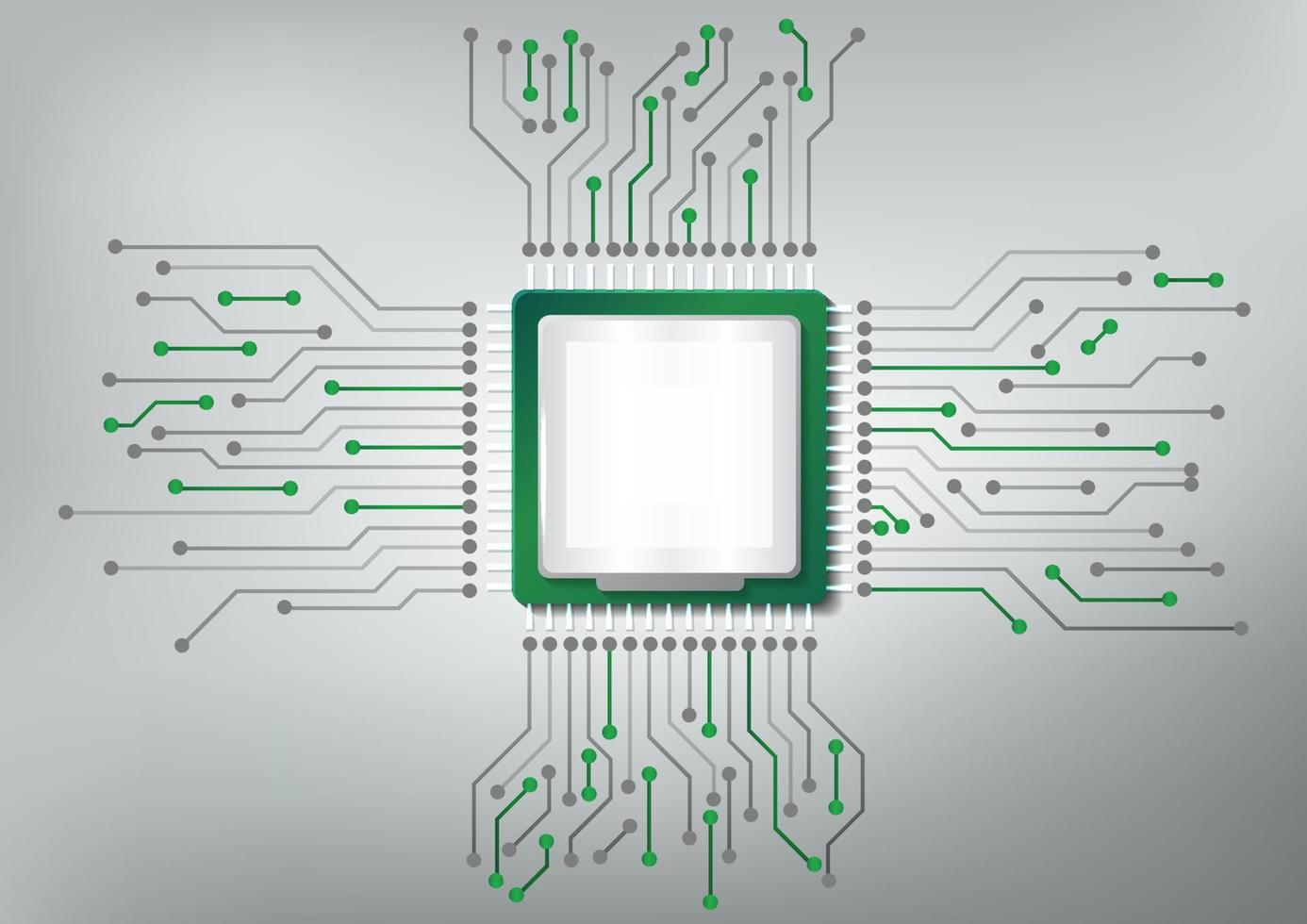 tecnología de placa de circuito de procesador vector