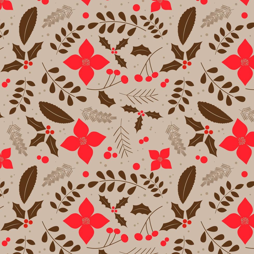 Hand drawn christmas pattern design background. vector