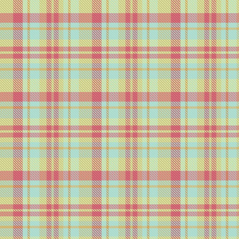 Tartan plaid pattern with texture and summer color. vector
