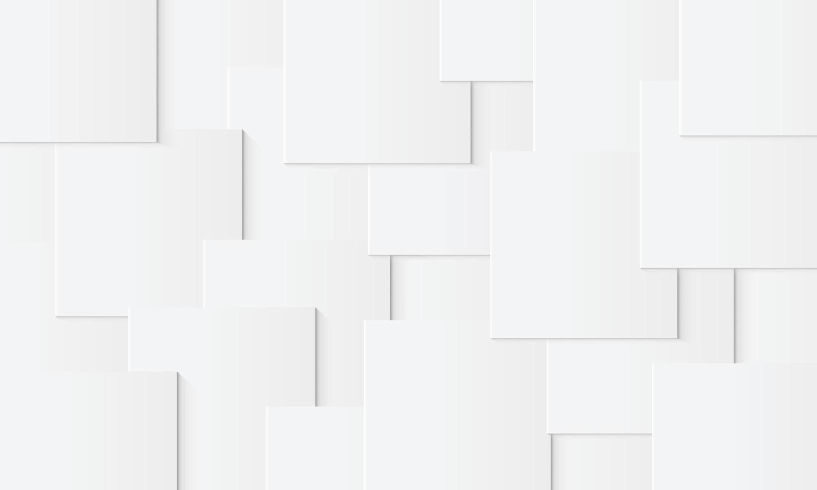 Abstract white square overlapping with shadow. vector
