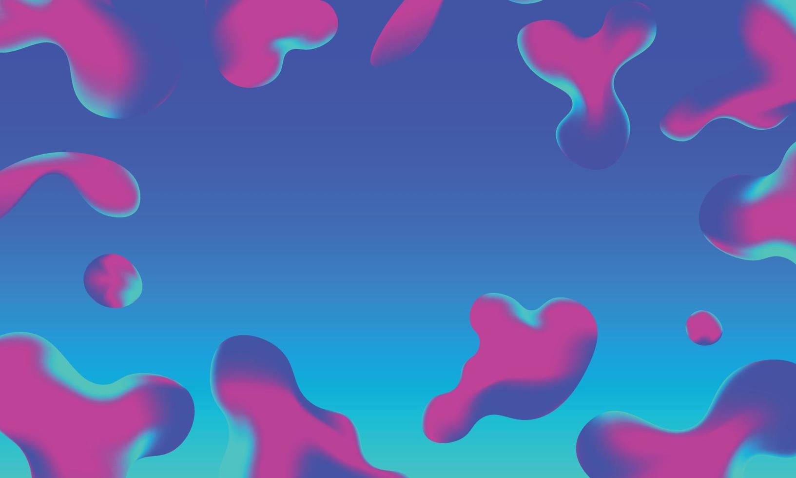 Abstract blue and pink fluid gradient shape. vector