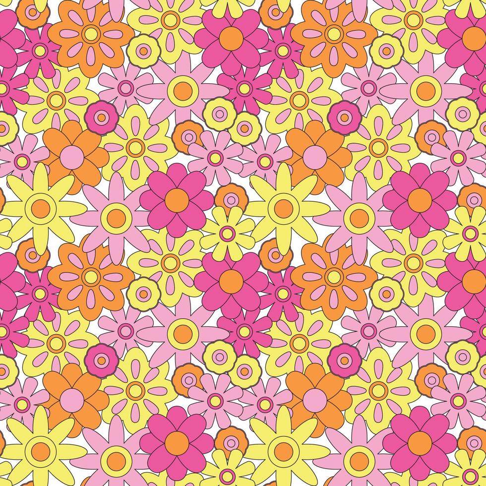 Fondo abstracto de flores maravillosas sin fisuras. vector