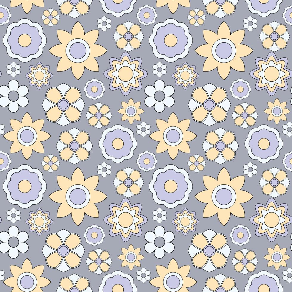 Fondo abstracto de flores maravillosas sin fisuras. vector