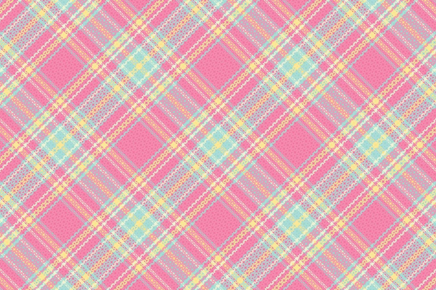 Tartan plaid pattern with texture and summer color. vector